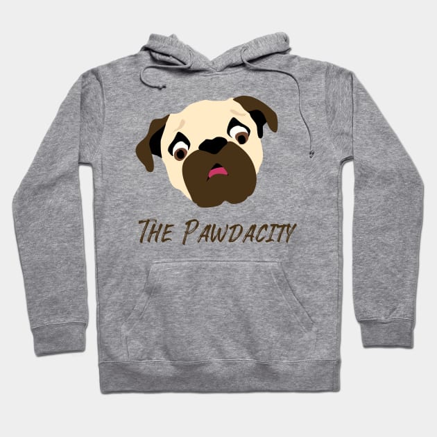 The Pawdacity Pug Lover Design Hoodie by Punderstandable